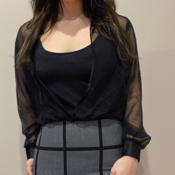 vintage bodysuit with sheer cover - Picture 3 of 6